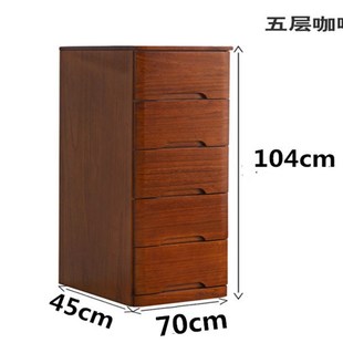 小储物收 ALJ6五斗柜卧室斗橱全实木衣柜家用60宽5L0加大深抽屉式