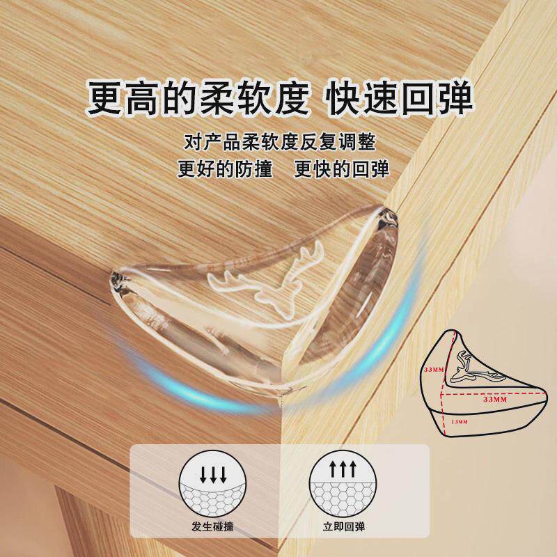 保可爱软硅胶透明防磕碰安全家具柜床角贴直尖角桌角防撞护角新款