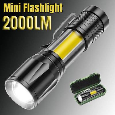速发Built In Battery Zoom Focus Mini Led Flashlight Torch La