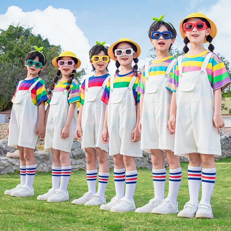 幼儿园园服夏季儿童校服套装小学生夏装男女班服英伦学院风毕业照