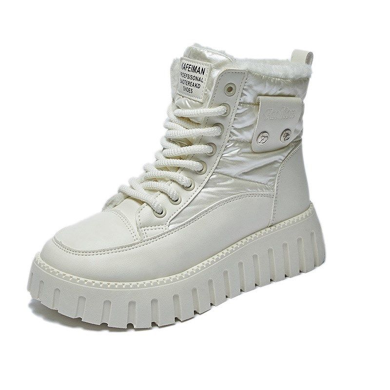 马丁靴女冬季加绒加厚保暖高帮雪地靴软厚底防滑皮面防水休闲棉靴,女鞋,时尚雪地靴,淘宝优惠券,粉丝福利购,淘宝优惠卷