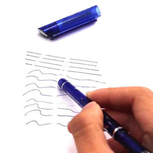 现货6 pcs/Set 0.5mm Erasablex Pen Blue Black Ink Refill Ball