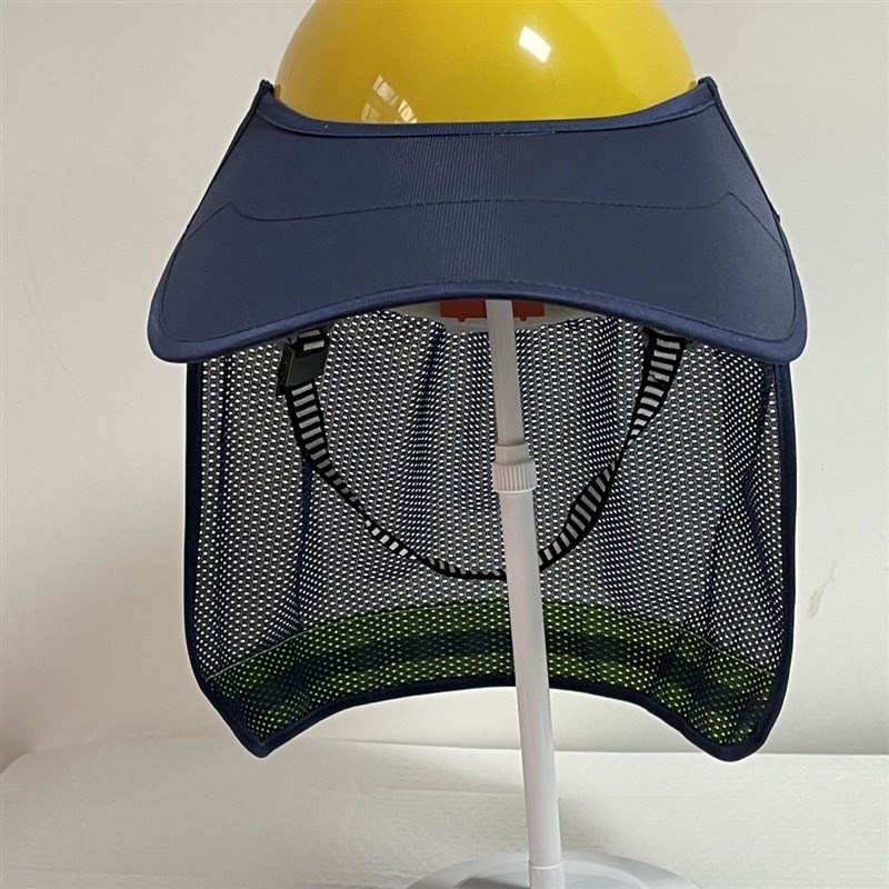 现货夏季建筑工地工作标准安全帽防晒G鸭舌款大帽沿防晒帽遮阳防
