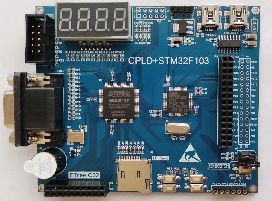 MAX II CPLD开发板 STM32F103RCT6开发板 EPM240&ARM ETree