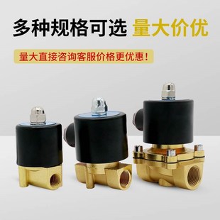 2W025 2W160 星辰常闭电磁阀水阀220V气阀24V 2W250 12V
