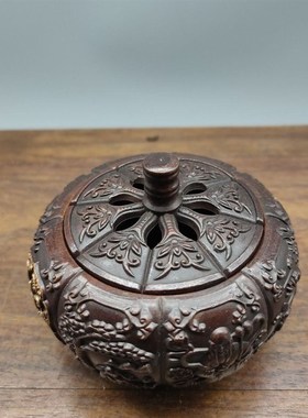 精品铜人物寿星香炉香薰炉室y内茶道南瓜炉家居装饰工艺品摆件