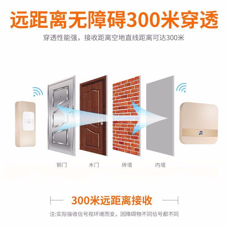 卡佳斯智能电门铃家用多功能无线感应器远距离遥控电子门玲老人求
