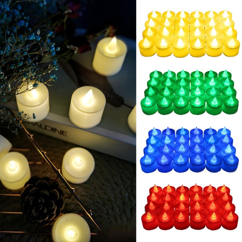 24pcs LED Candle Lamp Light Flameless Simulation Tea Light W