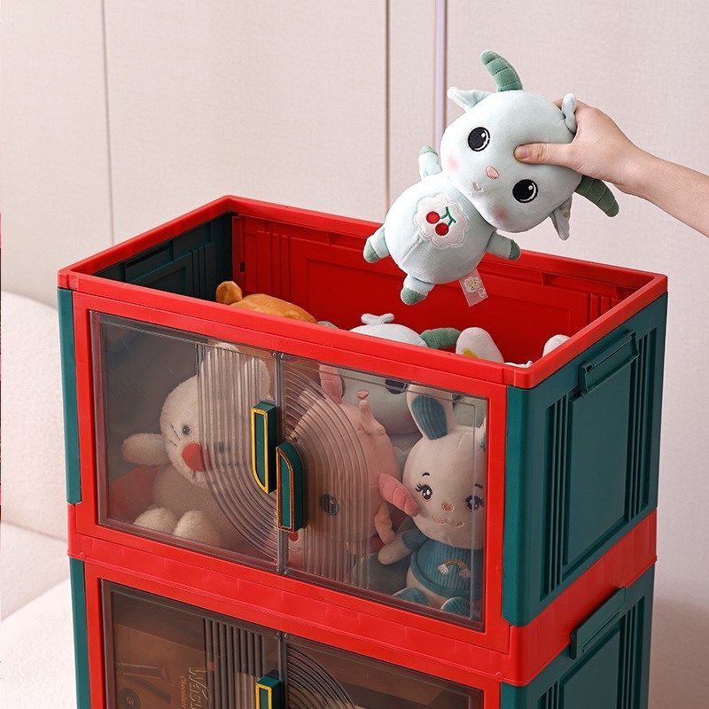 玩具收纳箱高颜值客厅多巴胺多层双开门储物柜宝宝衣物防尘收纳箱,收纳整理,收纳柜,淘宝优惠券,粉丝福利购,淘宝优惠卷