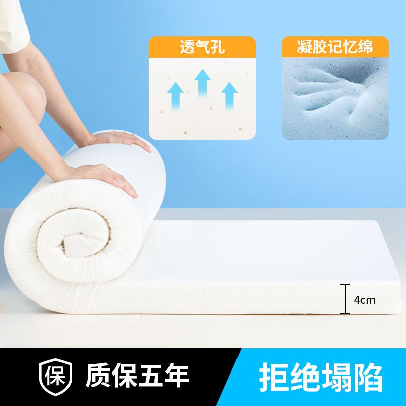 QTB6床垫软垫单人0.9xm记忆棉夏季海绵榻榻米租房垫子学生