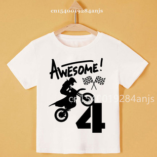 Print Cool Shirt 速发Awesome Shir Cartoon Kids Motocross