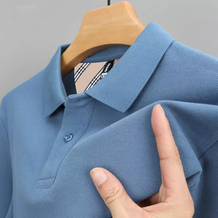 POLO衫 专柜高端100%纯棉秋季 T恤男士 长袖 出口法国