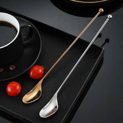 推荐Fashion Long Handle Swizzle Stick Bar Spoon Simple