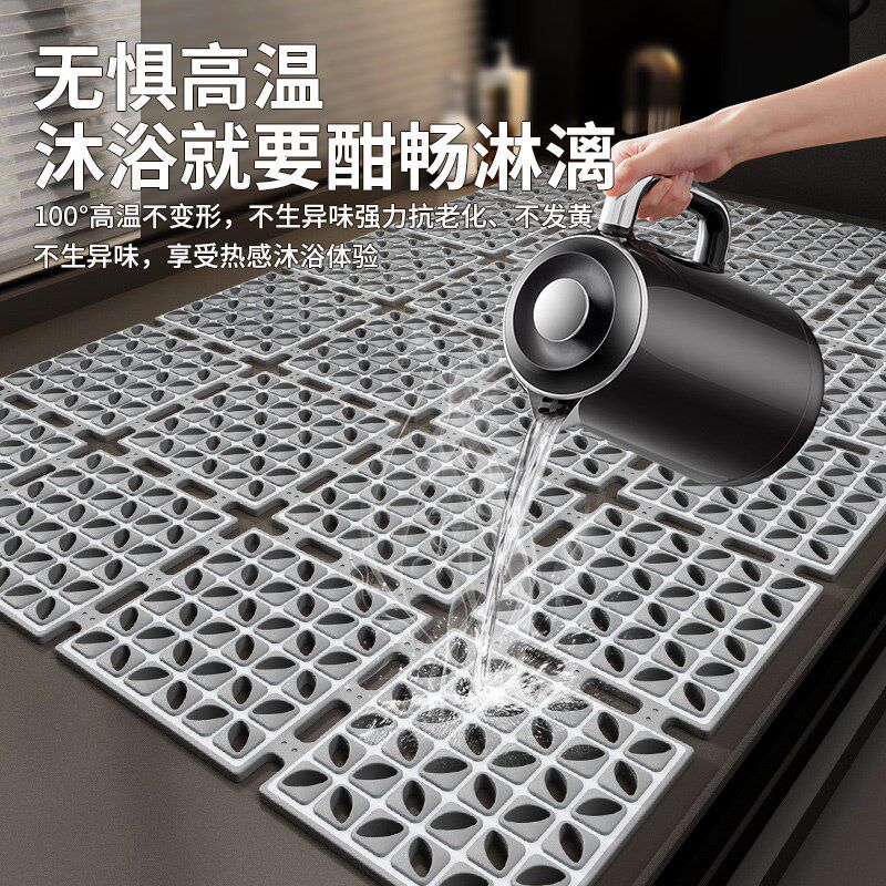 浴室防滑地垫卫生间洗澡拼接脚垫家用厕所加厚垫子2024新款,居家布艺,家用脚垫,淘宝优惠券,粉丝福利购,淘宝优惠卷