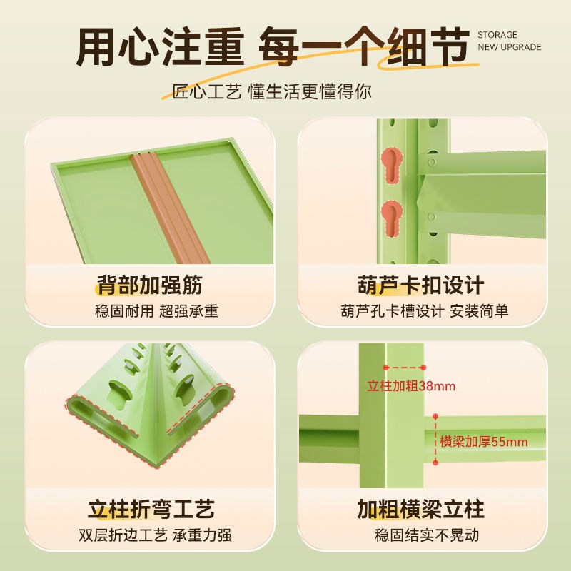 家用货架钢制置物架落地多层防尘帘阳台杂物快递R收纳架超市展示