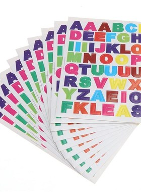 10 Sheet Colorful Letter Stickers Alphabet Stickers DIT Car
