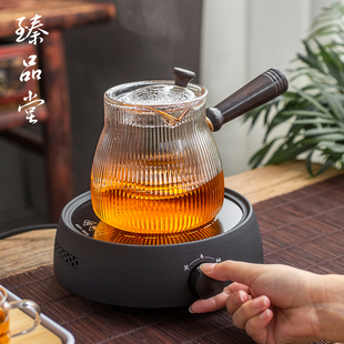 玻璃蒸煮茶壶电陶炉煮茶炉F煮茶壶家用静音煮茶器煮茶套装 臻品堂