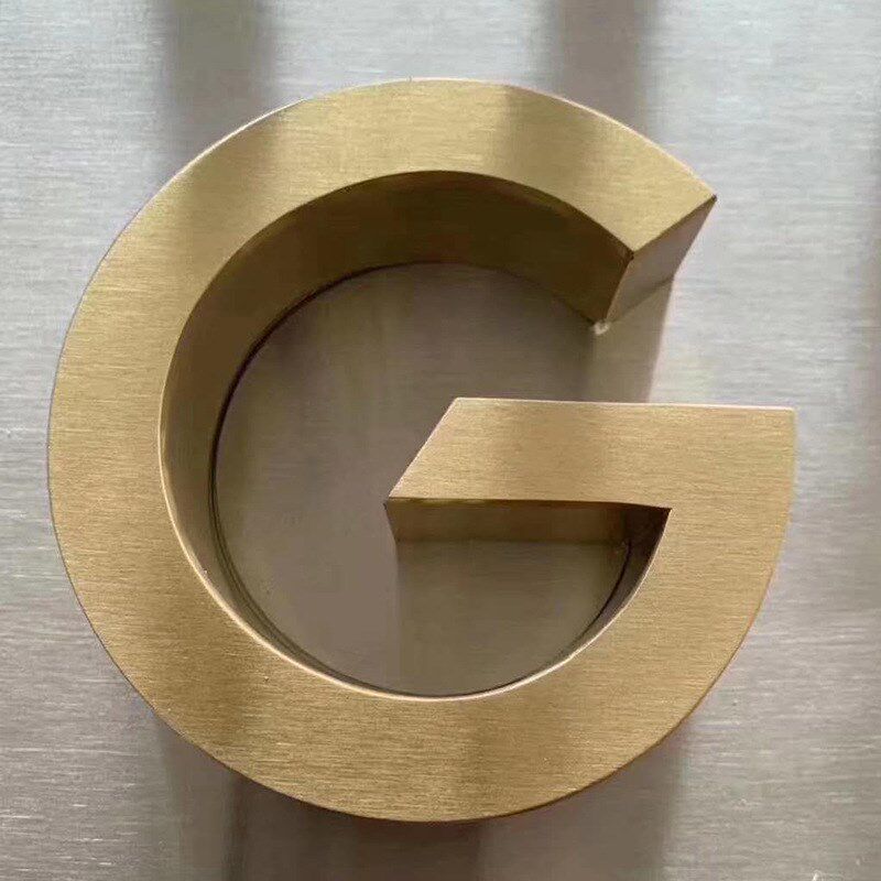 工厂制作户外公园商场门头w招牌景区精品拉丝不锈钢玫瑰金钛金字