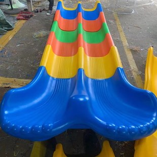 幼儿园室外塑料大型透明筒塑料单双拼接滑梯儿童水上螺旋滑桶配件