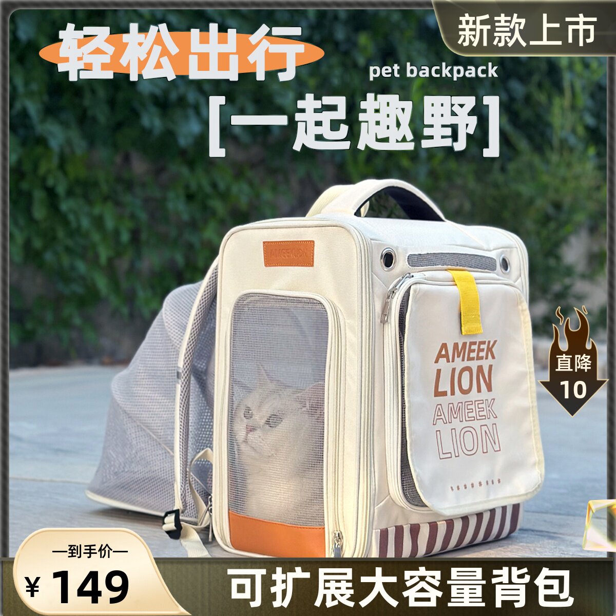猫包大容量e宠物拉杆箱外出便携透气双肩手提布偶狗背包幼犬外出