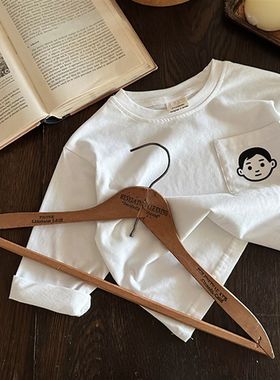 儿童兄妹装秋款j小童口袋姐妹姊弟装上衣男宝宝长袖T恤女纯棉