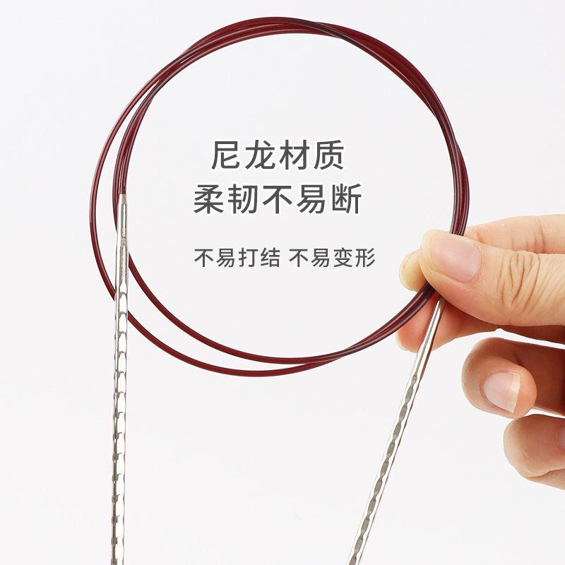 潮钩牌环形针方针k毛衣针螺旋棒针循环针手工编织打毛线的diy工具