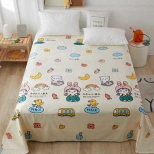 现货爆品单独粉色大床单单件棉质夏天夏季 寝室单人床盖250x27 薄款