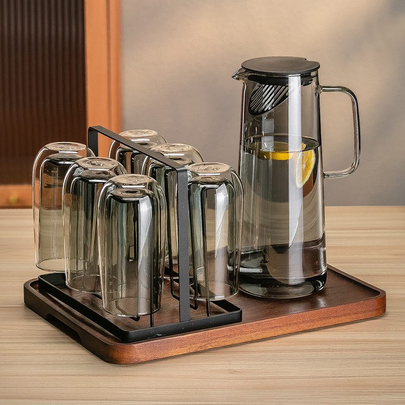 双层隔热咖啡玻璃杯套装加厚防烫泡茶杯家用客厅简约喝水杯子