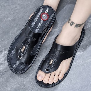 人字拖男2023新款夏季外穿防滑开车男士拖鞋夹脚休闲沙滩凉鞋男款
