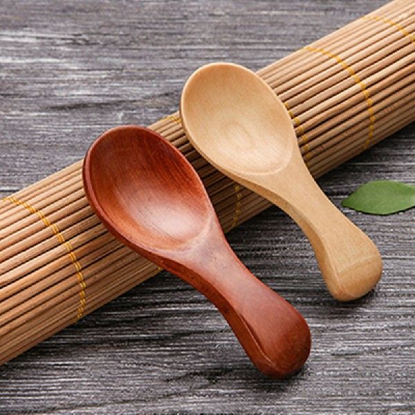 极速Wooden Spoon For Eating Japanese Style Mini Cooking Soup