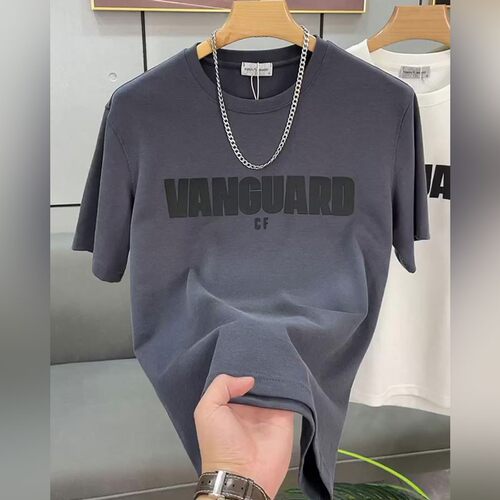 MAROLIO~个性印花!潮流时尚短袖T恤男夏季新款圆领修身上衣服男