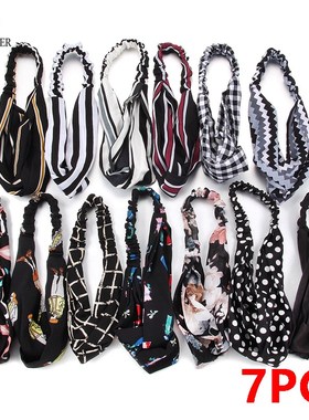 Wholesale 7PCS Twist Turban Sport Hairbands Head Band Wo Hai
