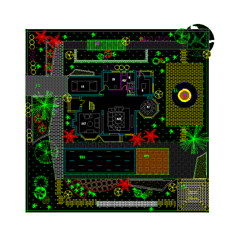 cad建筑景观环k艺园林绿化钢结构预算规划平面施工图方案制作设计