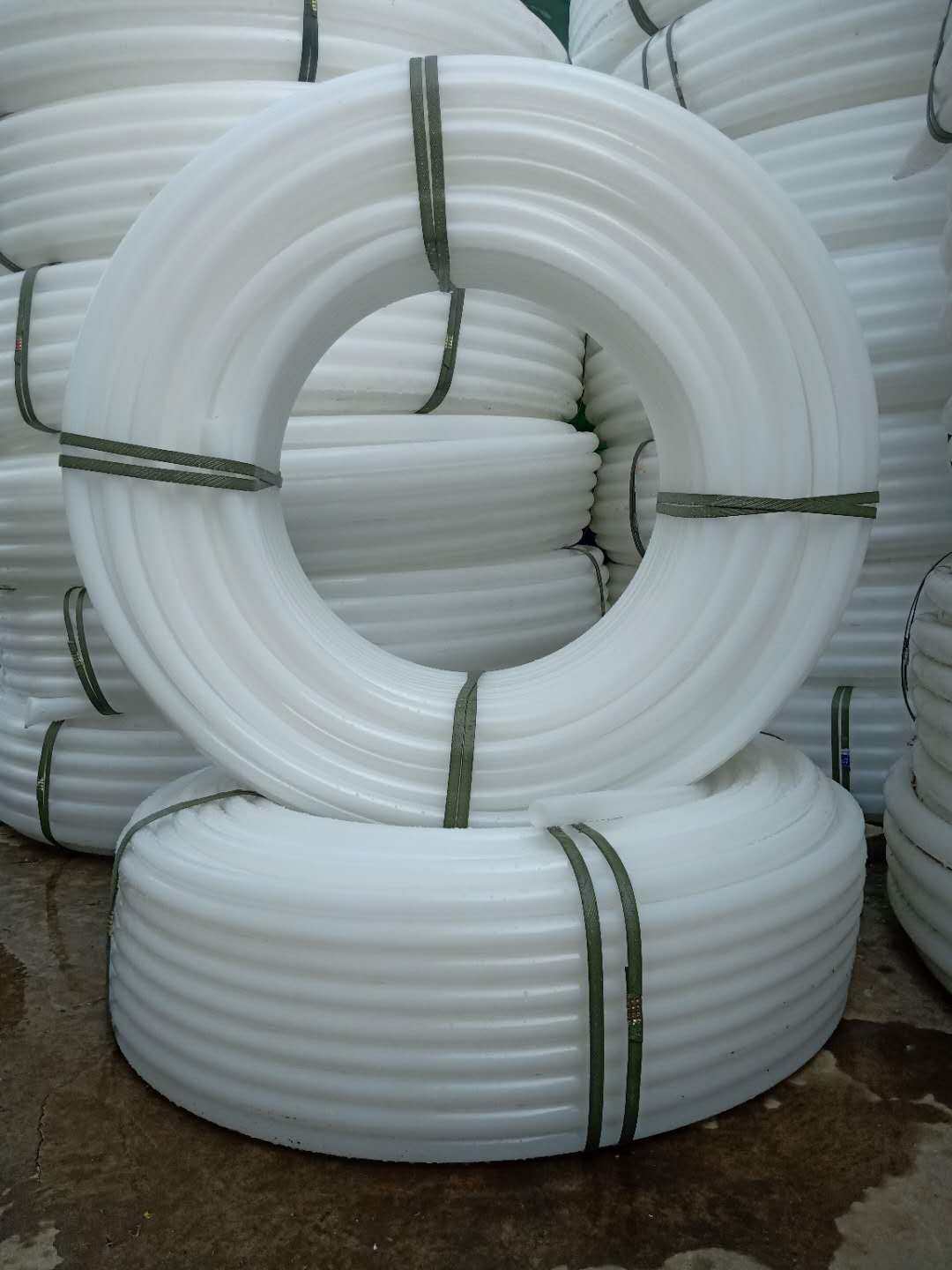 pe给水管塑料硬管pe穿线管白色b电力管地埋管热熔盘管直管25 一寸