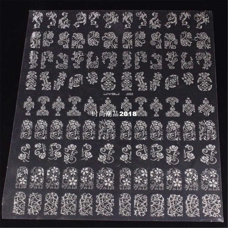 速发3d Mix Flowers Design Nail Stickers Decals,108pcs/sheet