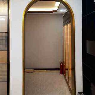 新不锈钢拱门一体成型折弯圆弧形包e边金属门套门头u型线条定制品