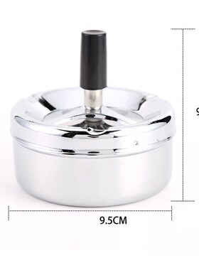 Portable Round Spinning Ashtray Cigarette Ash Stainless Stee