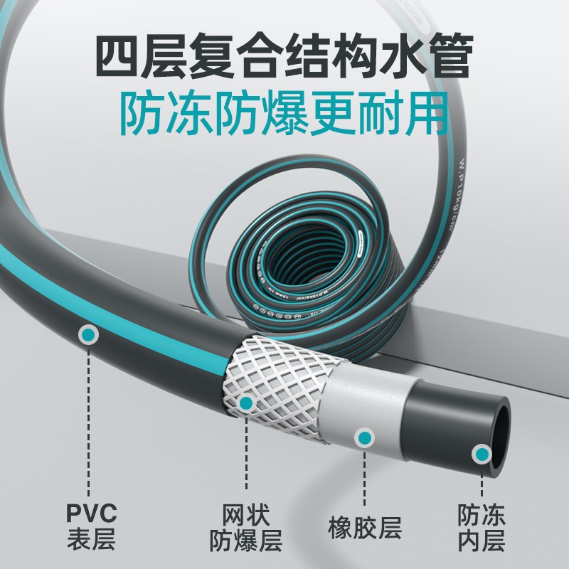 现货洗车水枪高压家用浇花v水管软管收卷器强力增压射程远专用泡