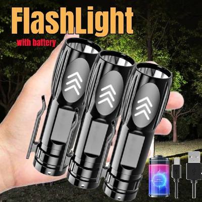 速发Mini LED Light Built In Battery Zoom Focus Led Flashligh