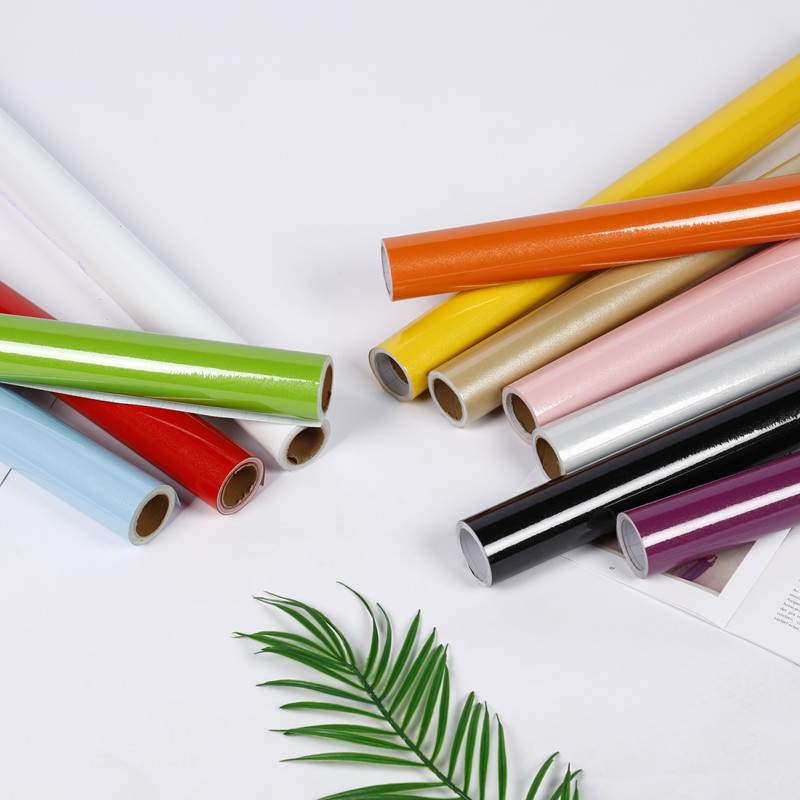 珠光家具翻新贴纸加厚烤漆壁x纸橱柜衣柜贴纸纯色墙贴防水墙纸自