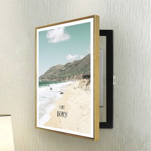电表箱翻盖现代简约装饰画浴室防水遮挡突出物电闸总开关墙壁挂画