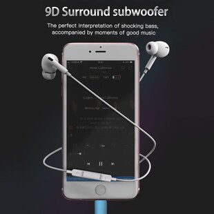 Bluetooth Headphone Bass Stereo Ear Buds for Iphone 7 Gamin