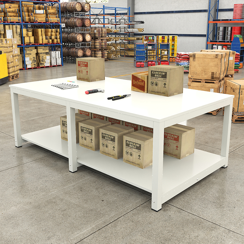 工作台双层快递打包台车间包装台工厂流水线操作检验台裁剪桌实验
