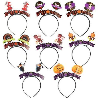 厂家10Pcs/eset Halloween Headbands Hair Hoop Cosplay Pumpkin