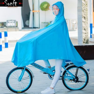 推荐Bicycle raincoat single sleeved men and women students c 居家日用 雨披/雨衣 原图主图