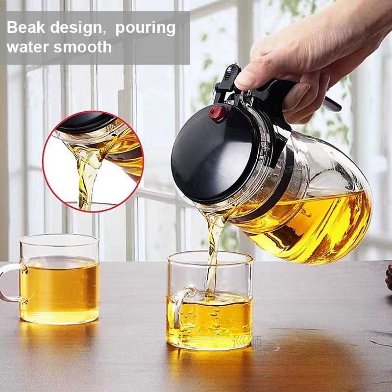 Borosilicate Glass Teapot Heat Resistant Glass Teapot With T