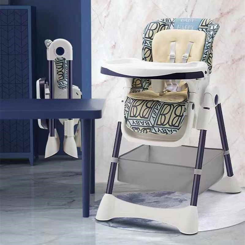 【折扣店】宝宝餐椅带轮子可折叠家用便携免安装婴儿可坐可躺吃饭