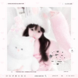 「乖巧小猫咪」美化圈定制头像贴膜用全屏水印P 少女风灰浮雕水印