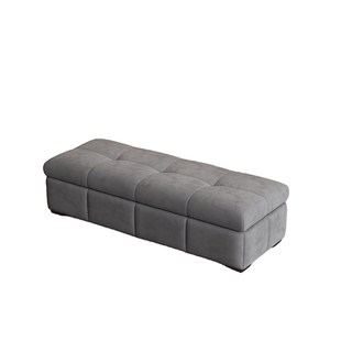 奶油风储物床尾凳意式衣帽间沙发凳极简收纳换鞋凳休息长条凳脚踏