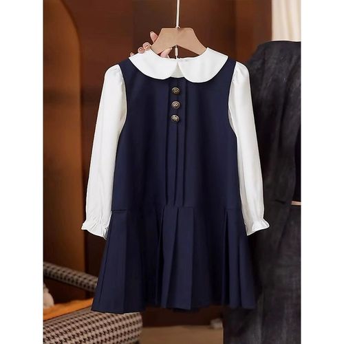 女童春秋连衣裙2024新款洋气儿童娃娃衫套裙女孩韩版公主裙秋装潮